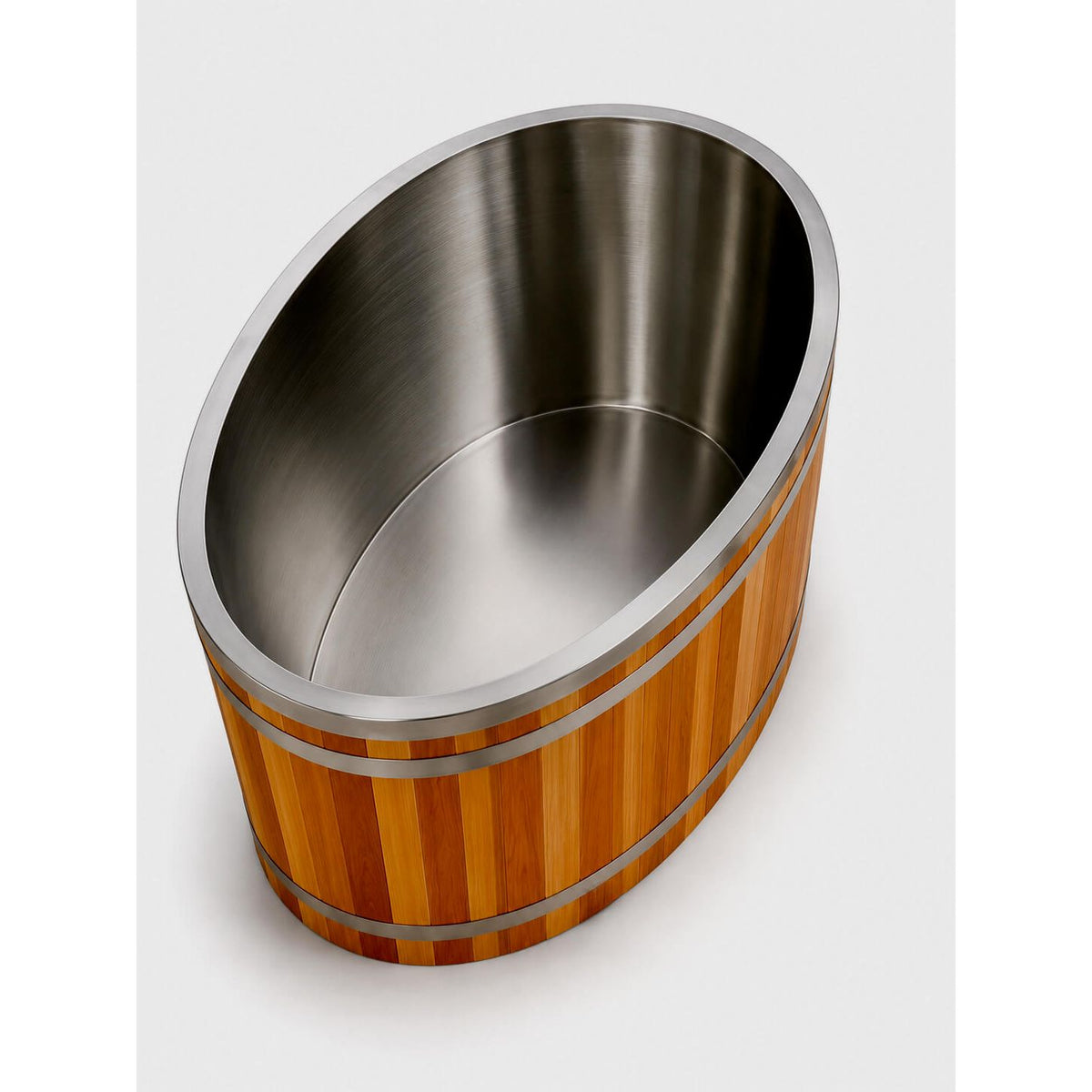 KOVE Duo Oval Cedar Ice Bath – Reclined Cold Plunge - Two Person