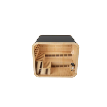 KOVE Cube Sauna 5–6 Person Outdoor Sauna – Premium Spruce Wood, 8kW Harvia Heater, Modern Cube Design
