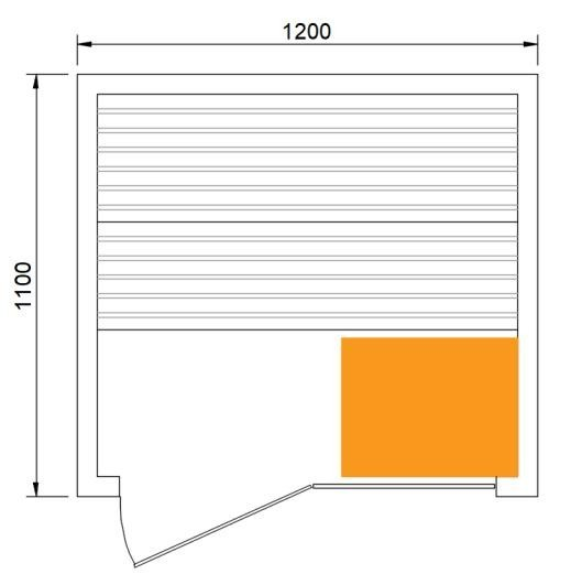 CenturaHeat Double Bench Traditional Steam Indoor Sauna